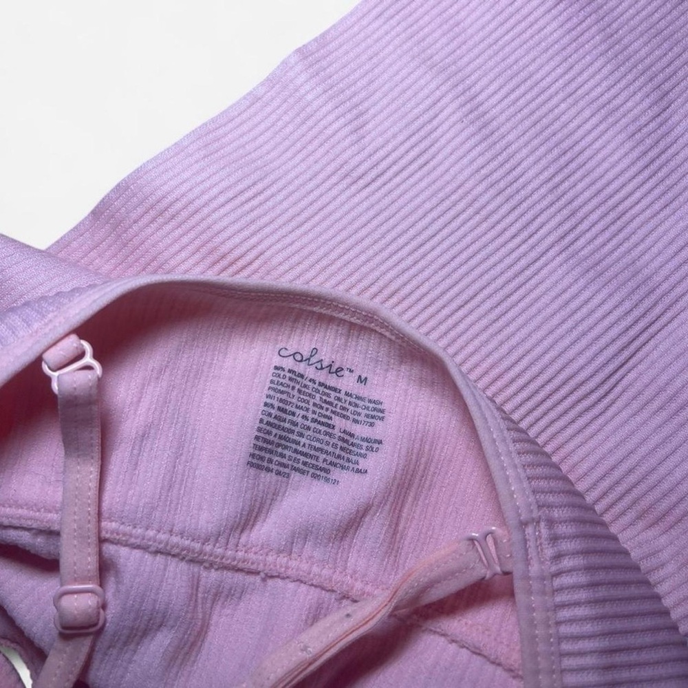 Baby Pink Ribbed Romper - Picture 3 of 6